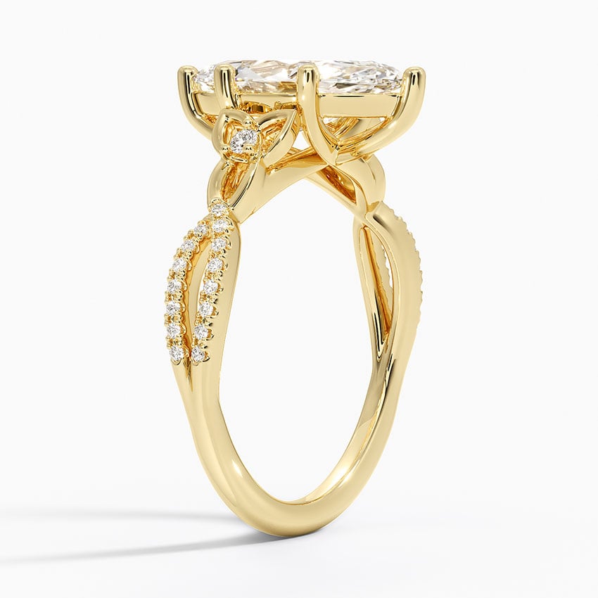 18K Yellow Gold Luxe Celtic Love Knot Diamond Ring