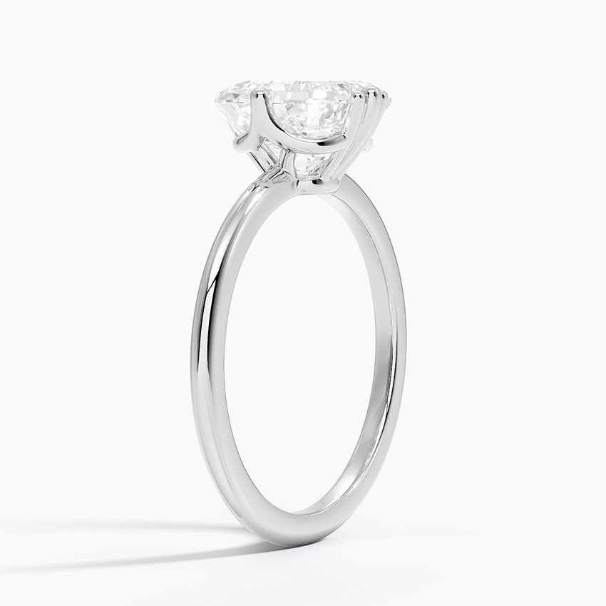 18K White Gold Samara Eight-Prong Solitaire Ring
