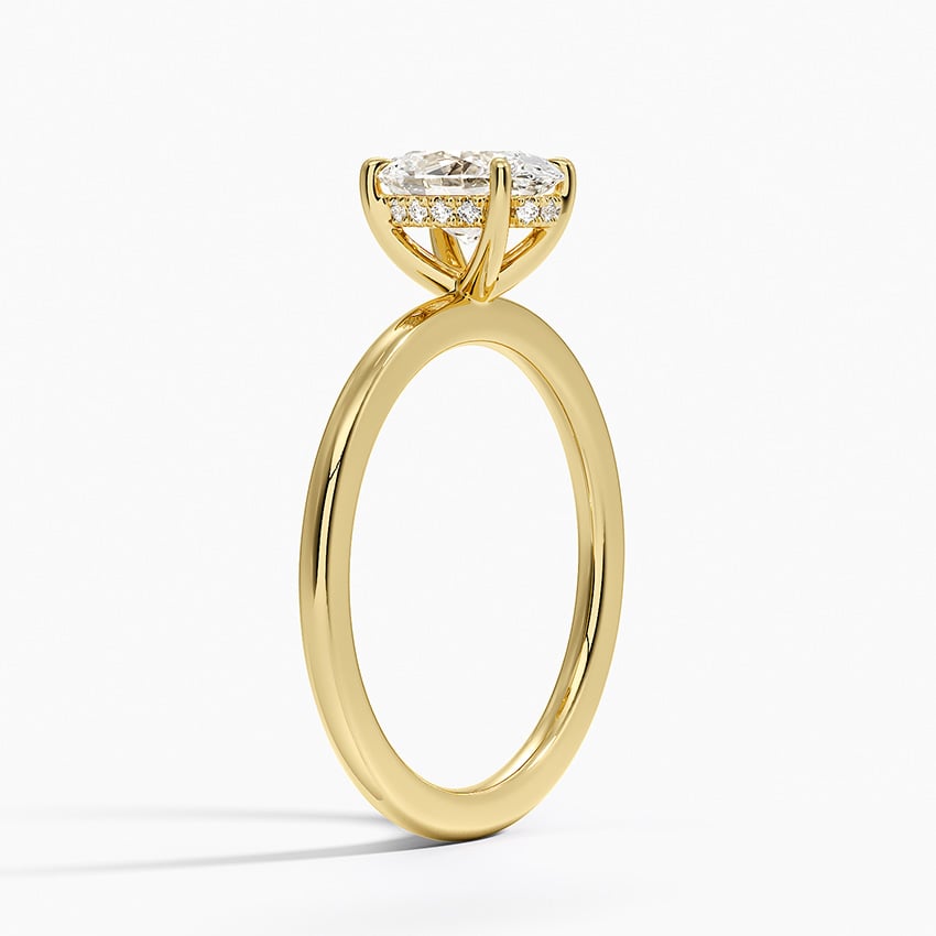 18K Yellow Gold Audrey Perfect Fit Hidden Halo Diamond Ring