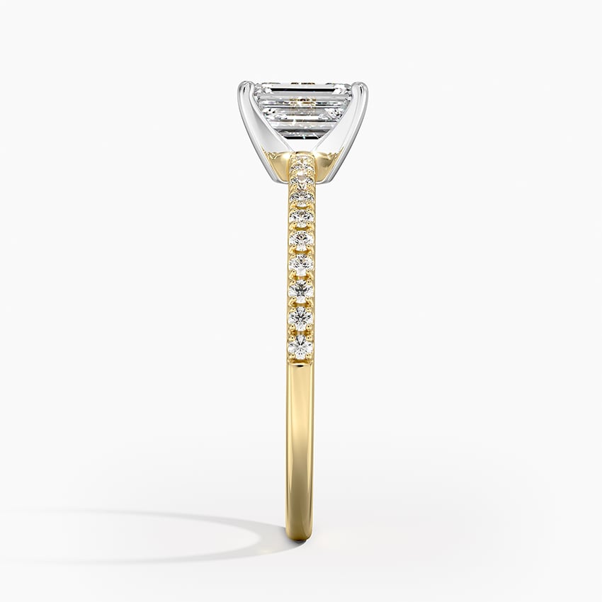 18K Yellow Gold Ballad Half Coverage Diamond Ring (1/8 ct. tw.)