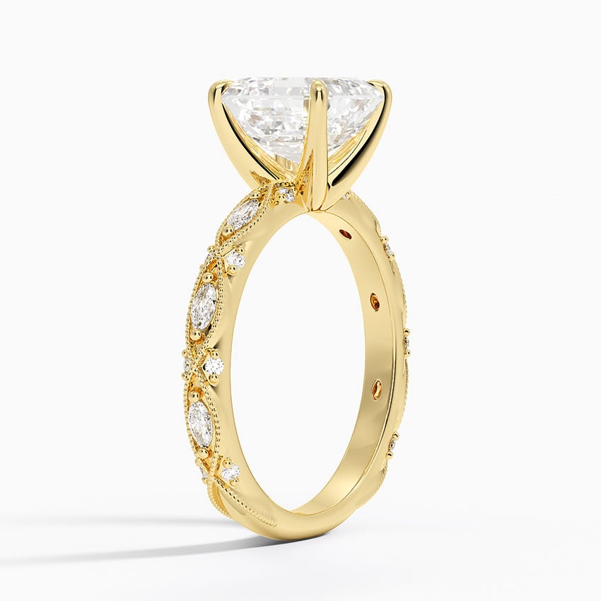Milgrain Engagement Ring