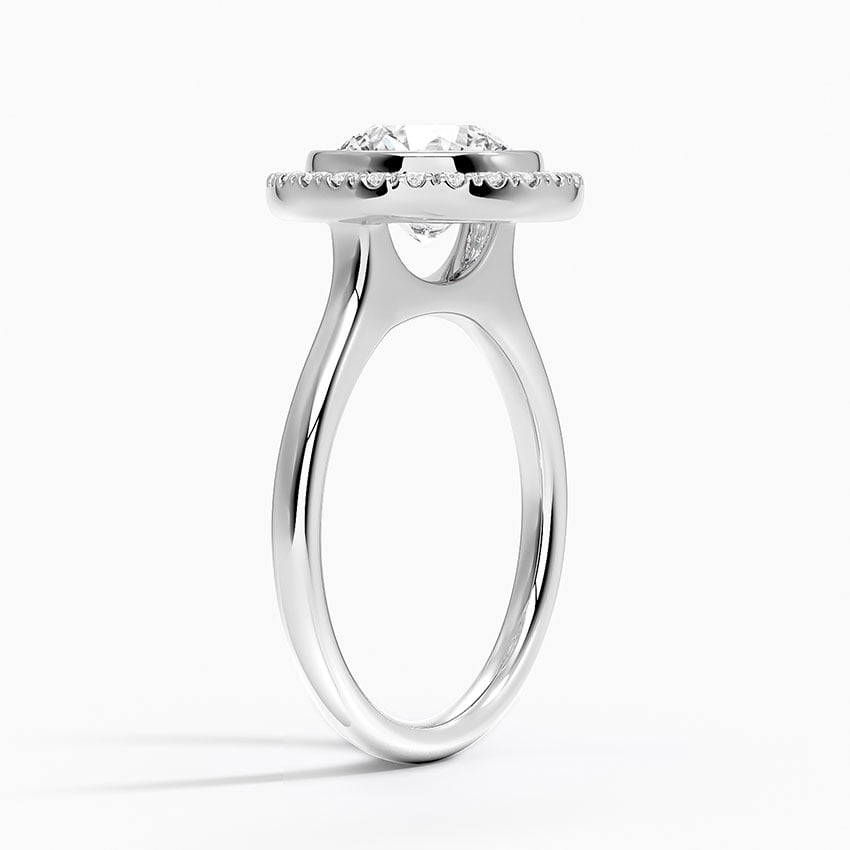 Platinum Bezel Halo Diamond Ring (1/4 ct. tw.)