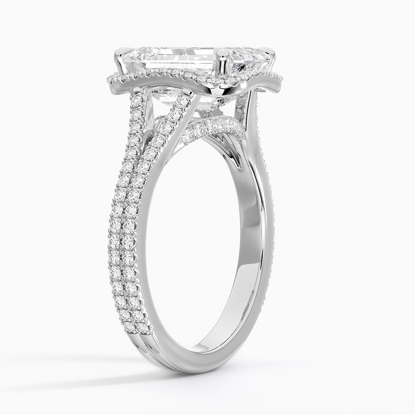 Platinum Fortuna Halo Diamond Ring (1/2 ct. tw.)
