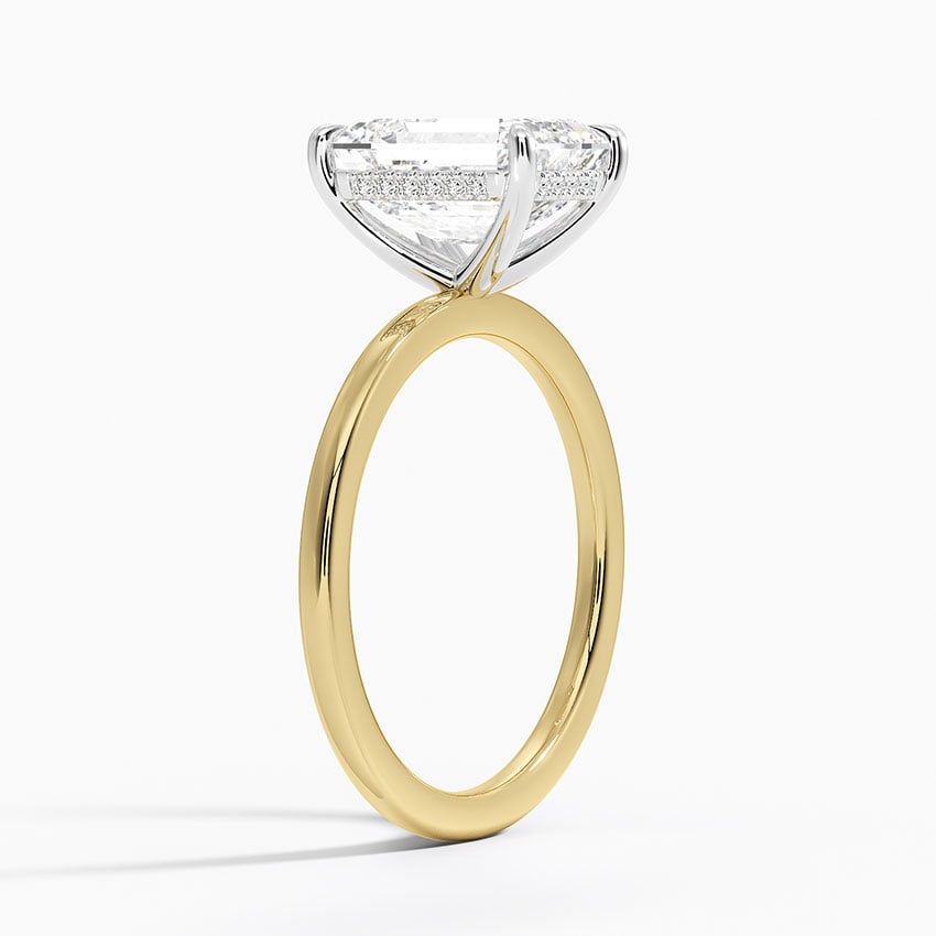 Adorned Mixed Metal Ring - Mixed Metal Engagement Ring