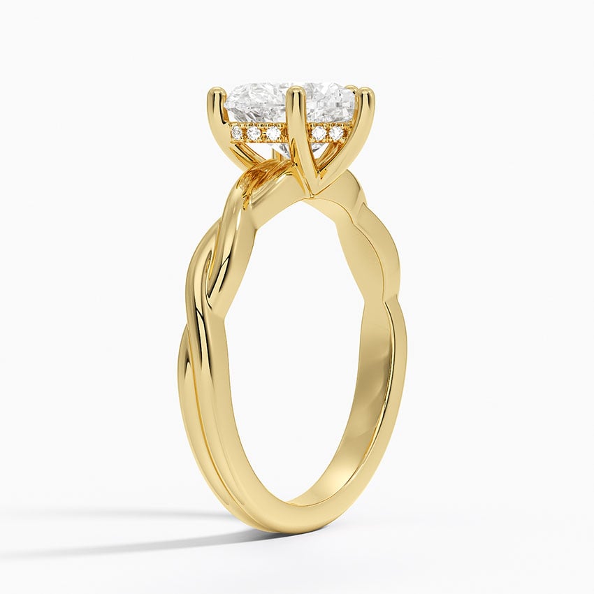Twisted Vine Hidden Halo Diamond Ring
