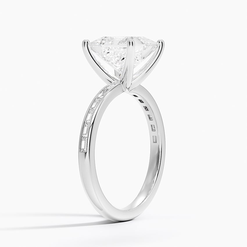 18K White Gold Tabitha Channel Set Baguette Diamond Ring