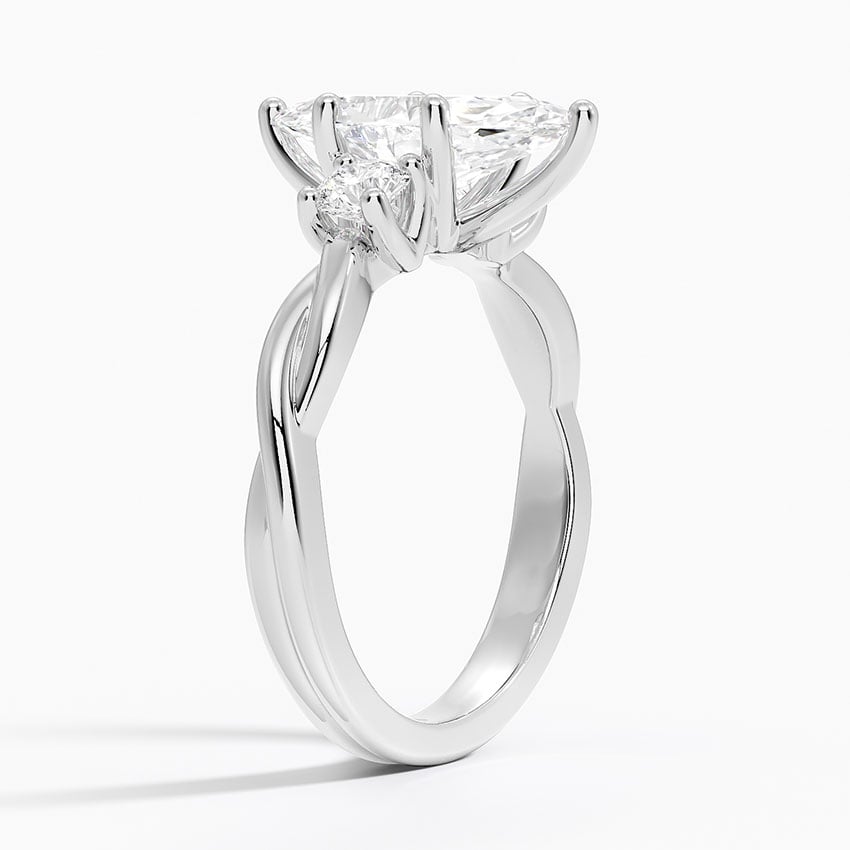 Twisted Vine Three Stone Diamond Ring