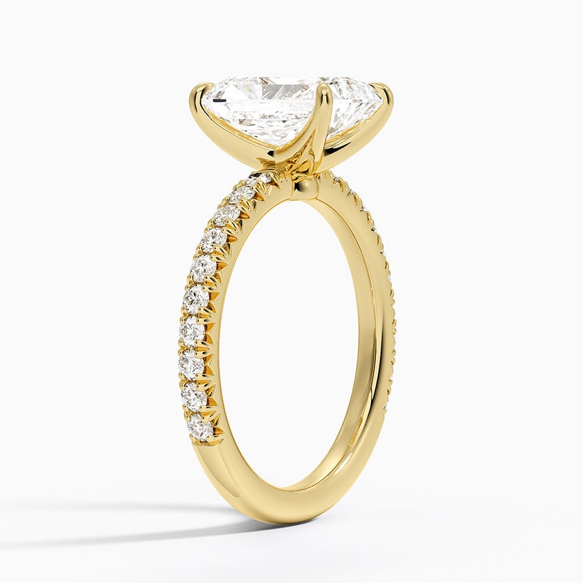 18K Yellow Gold Amelie Three-Quarter Coverage Diamond Ring