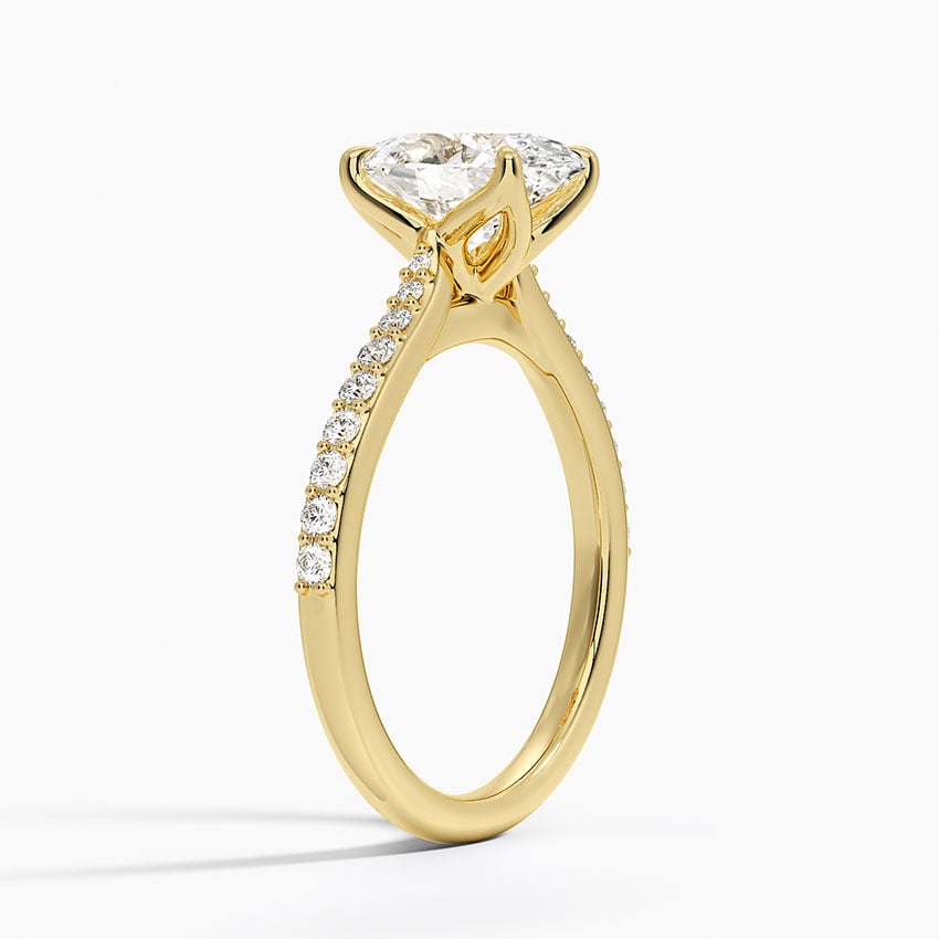 18K Yellow Gold Elodie Cathedral Diamond Ring