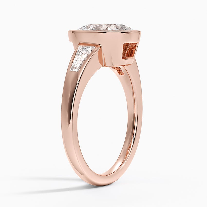 14K Rose Gold Hayes Three Stone Baguette Diamond Ring (1/2 ct. tw.)