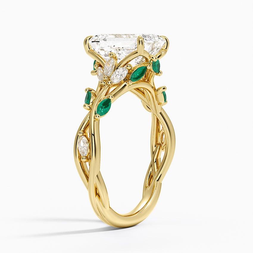 Secret Garden Lab Emerald and Diamond Ring