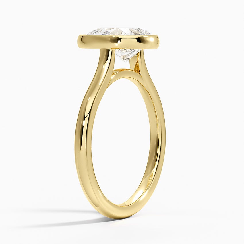 Bezel Set Engagement Ring - Luna