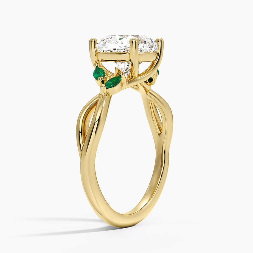 Engagement Ring With Emeralds