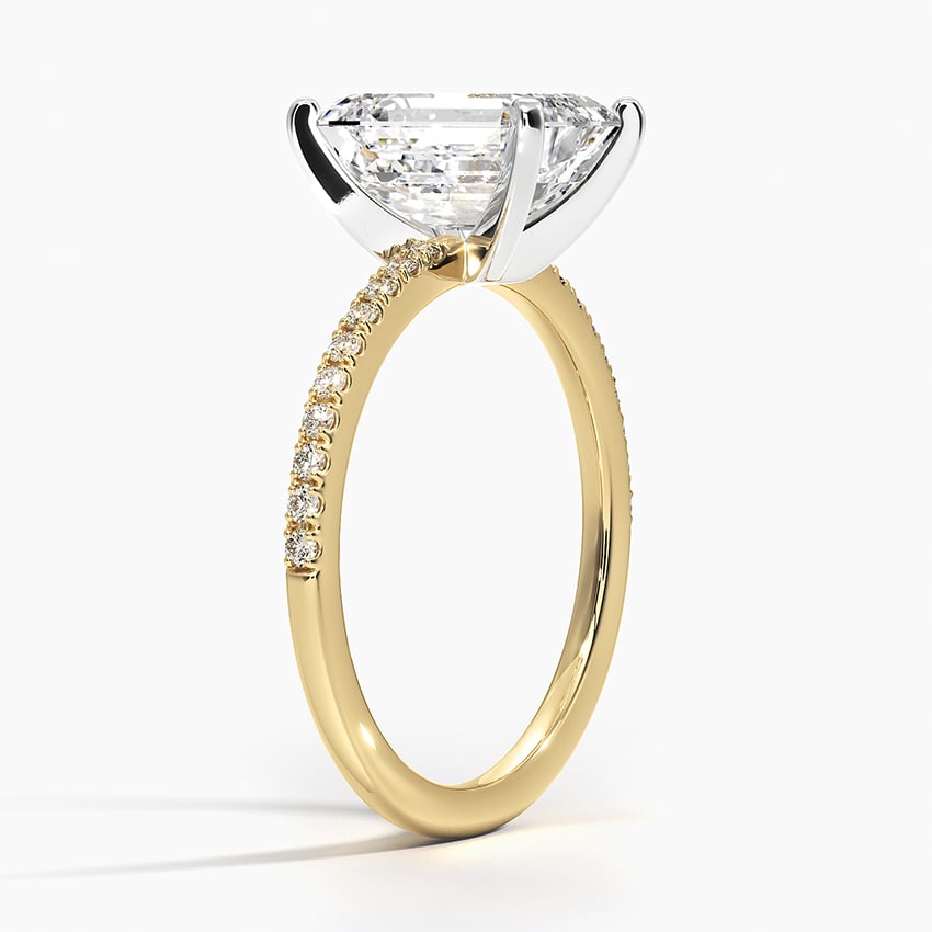 18K Yellow Gold Ballad Half Coverage Diamond Ring (1/8 ct. tw.)