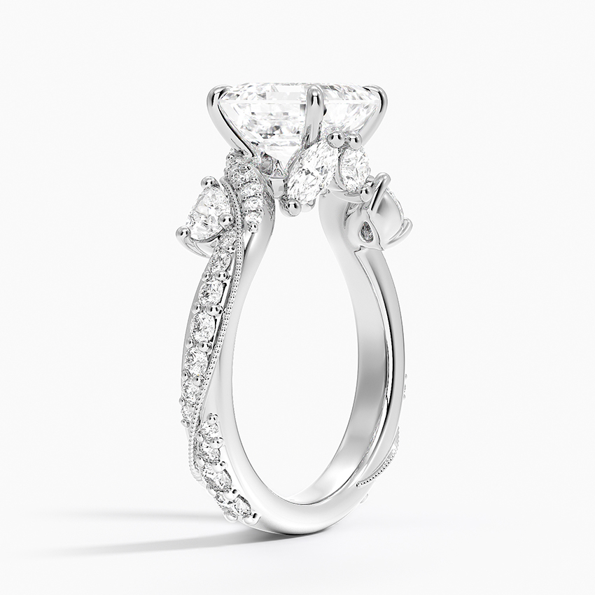 18K White Gold Grand Camellia Diamond Ring