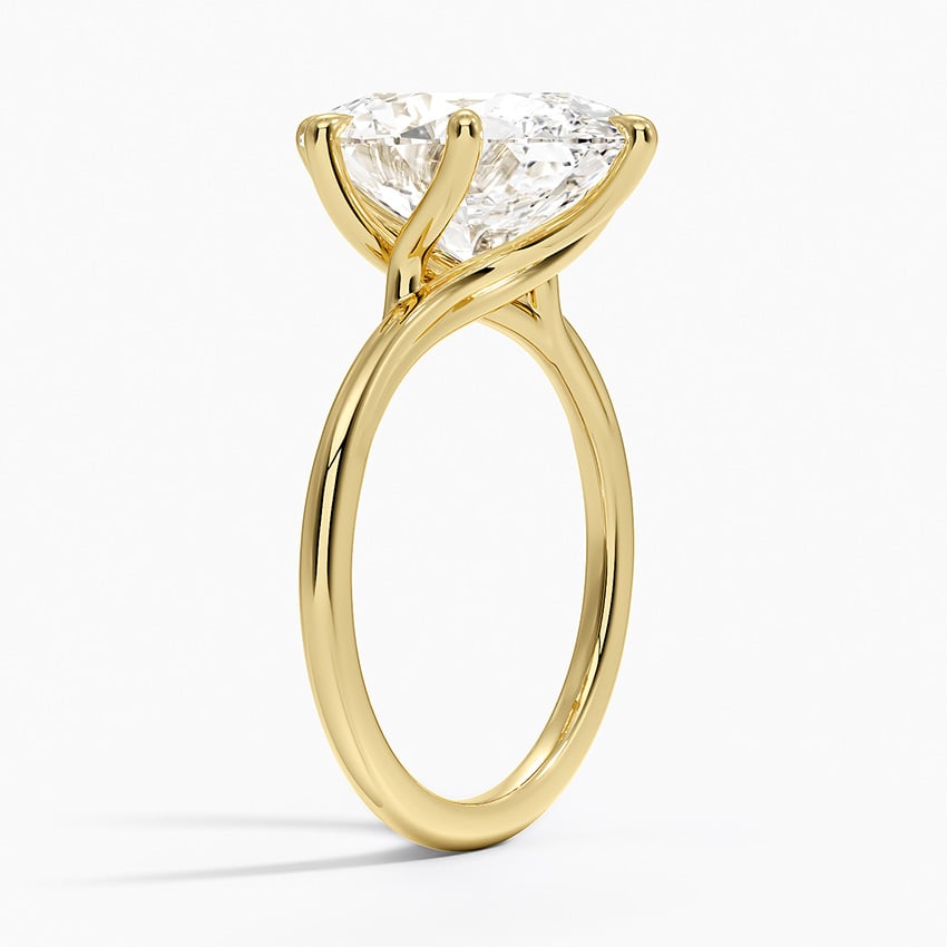 18K Yellow Gold Delilah Twist Solitaire Ring