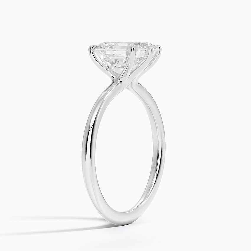 18K White Gold Freesia Six-Prong Solitaire Ring