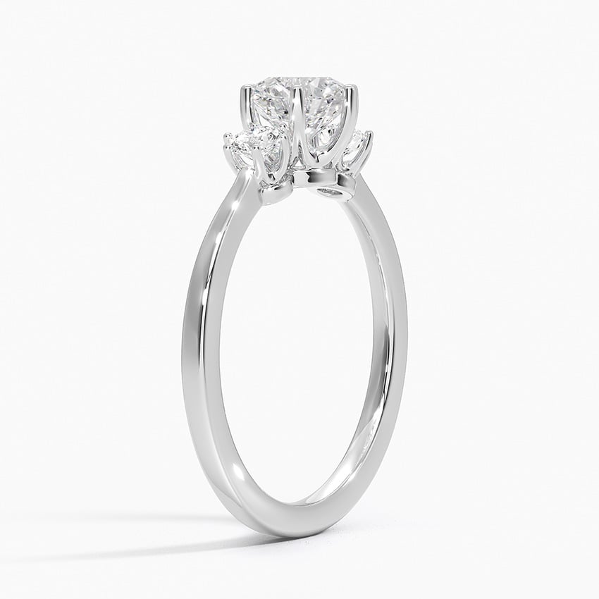 PT Lab Grown Sapphire Tallula Three Stone Diamond Ring, large top view