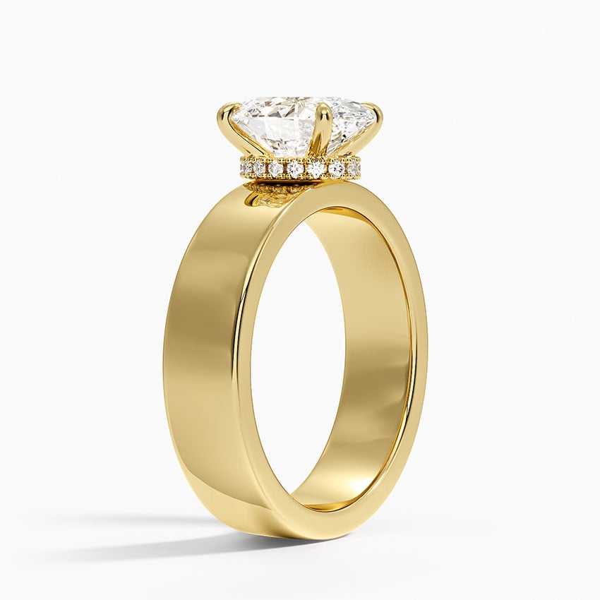 Thick Band Engagement Ring - Alden