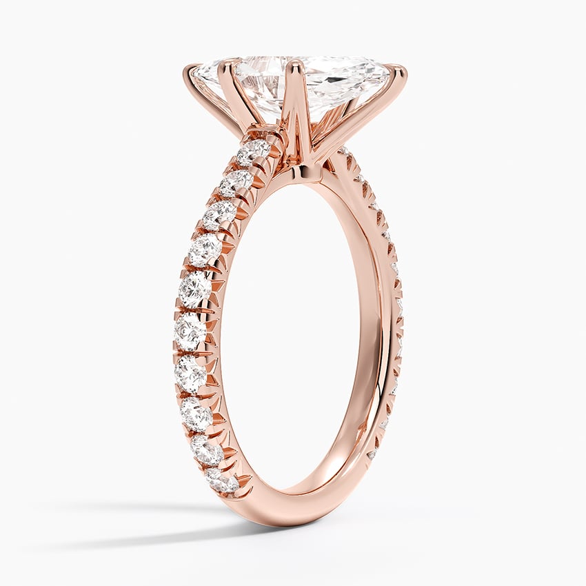 14K Rose Gold Sienna Three-Quarter Coverage Diamond Ring