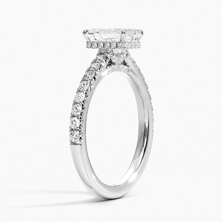 18KW Moissanite Chantal Diamond Ring, large top view