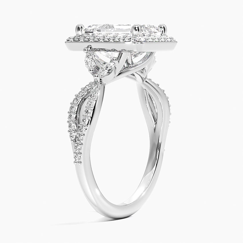Luxe Floral Halo Engagement Ring