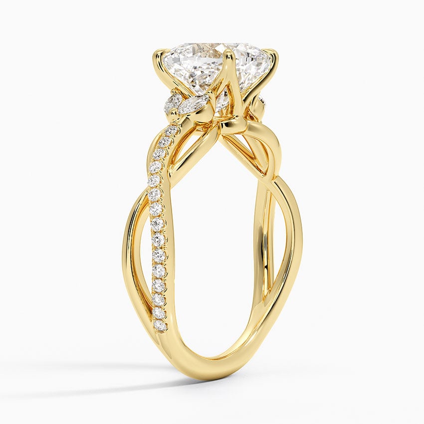 Nature Inspired Twisting Diamond Ring