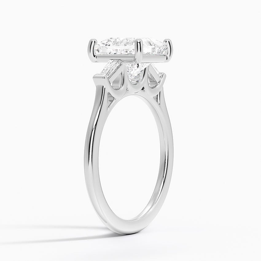 Flush Fit Tapered Baguette Diamond Ring