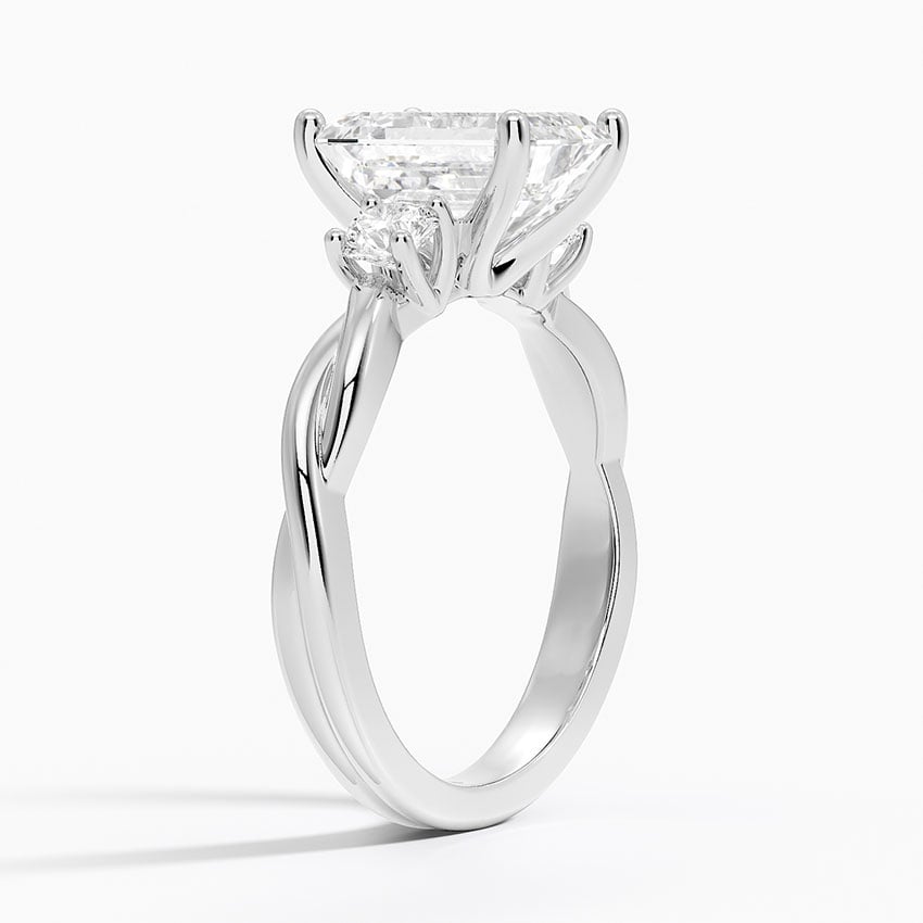 Twisted Vine Three Stone Diamond Ring
