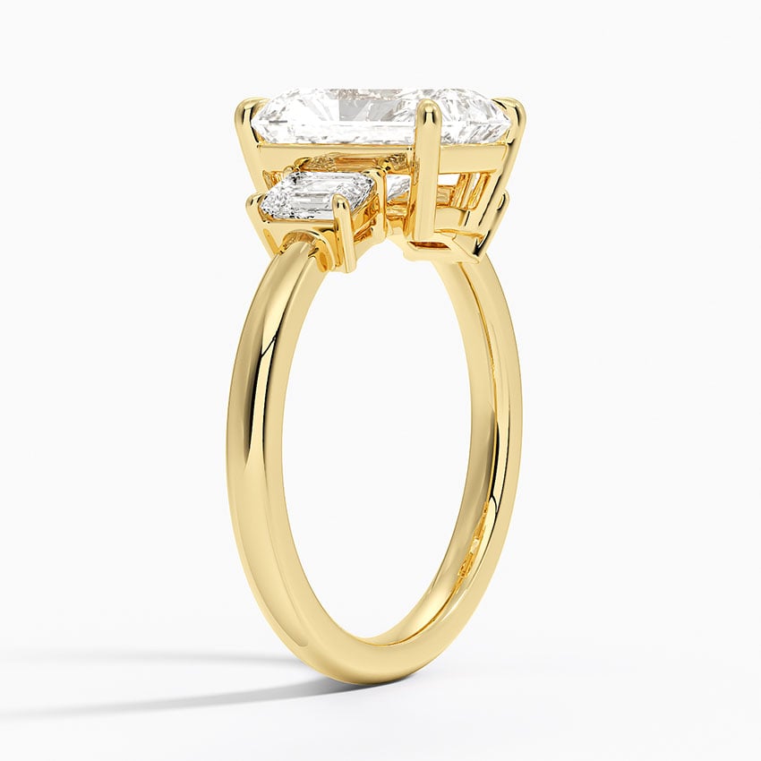 Emerald Cut Three Stone Diamond Ring
