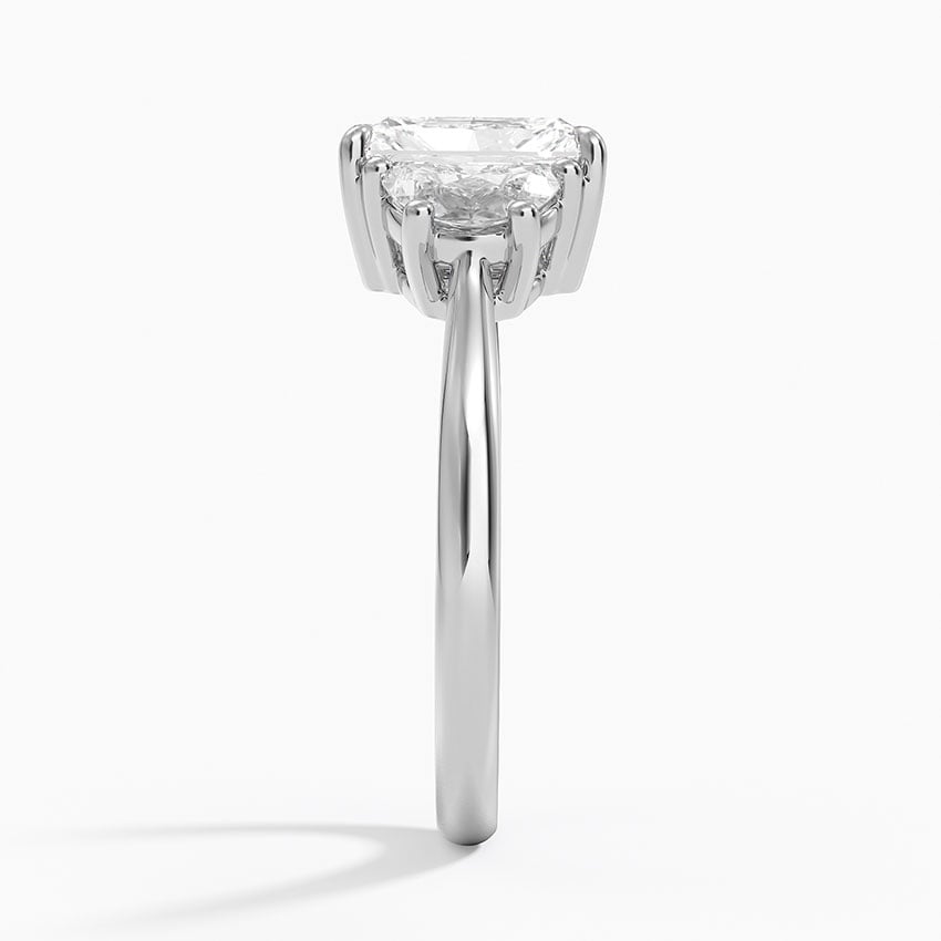 Half Moon Three Stone Diamond Ring (1/2 ct. tw.) in Platinum