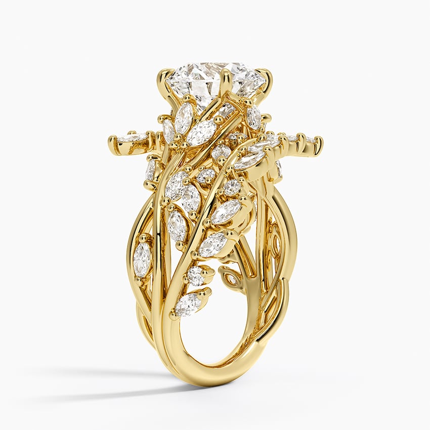 18K Yellow Gold Secret Garden Wrap Diamond Ring