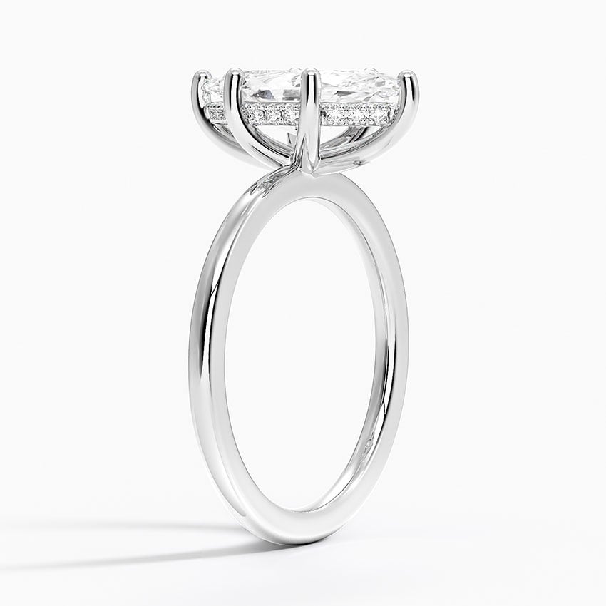 Platinum Sydney Perfect Fit Hidden Halo Six-Prong Diamond Ring