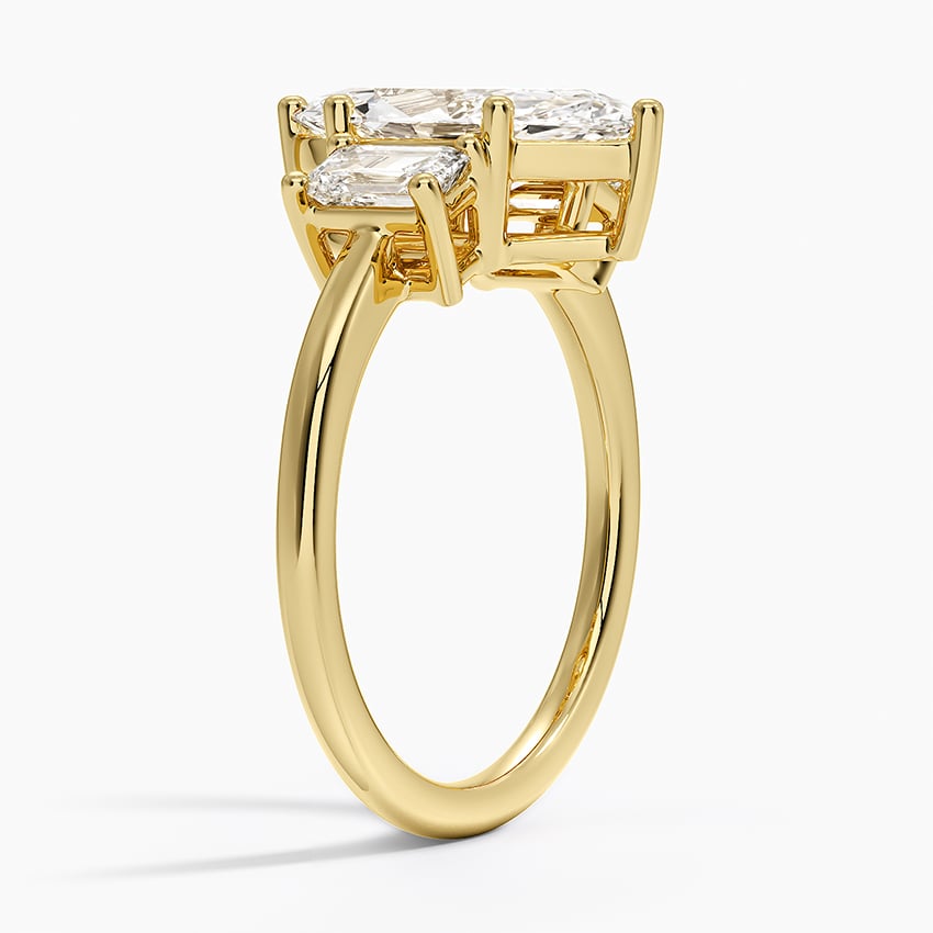 18K Yellow Gold Luxe Rhiannon Three Stone Diamond Ring (3/4 ct. tw.)