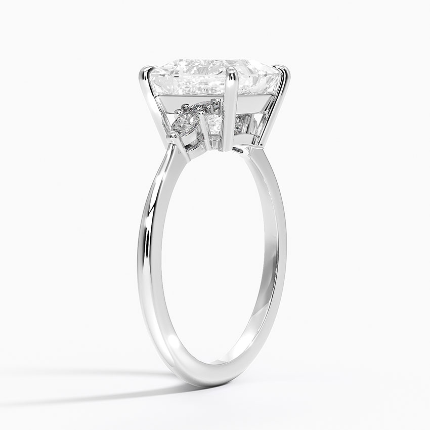 18K White Gold Aria Three Stone Diamond Ring (1/10 ct. tw.)