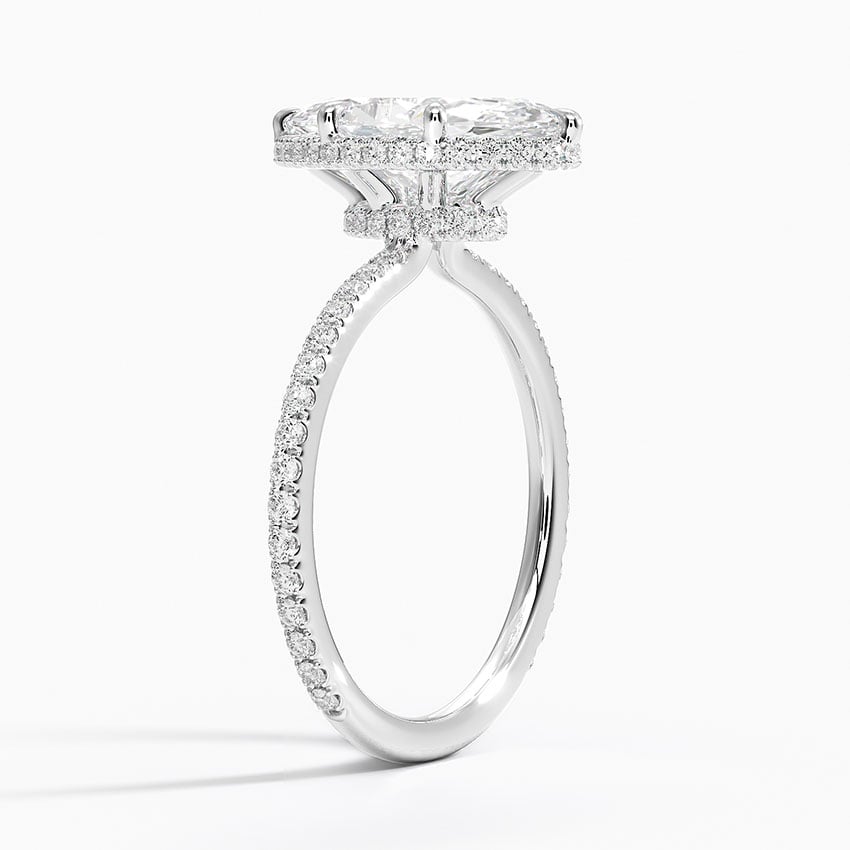 Double Hidden Halo Engagement Ring - Gala