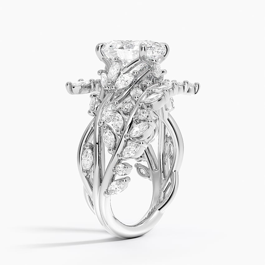18K White Gold Secret Garden Wrap Diamond Ring