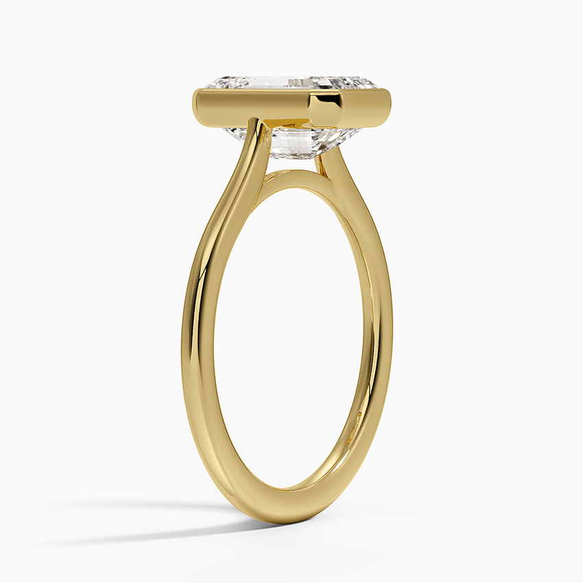 18K Yellow Gold 1.5mm Petite Luna Bezel Ring