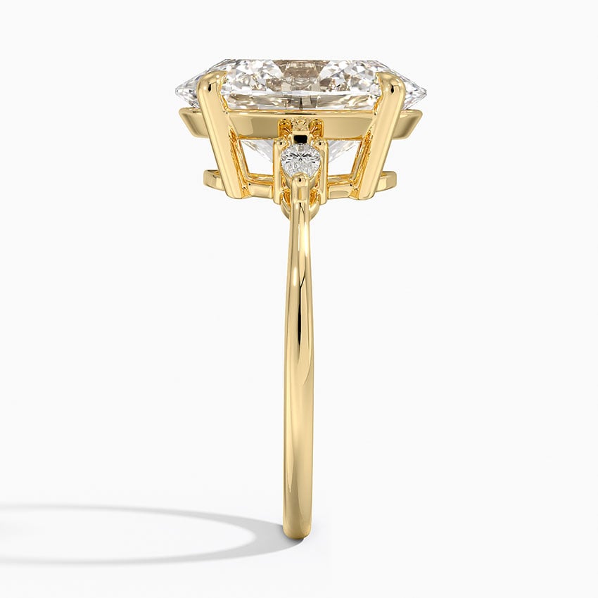 18K Yellow Gold Aria Three Stone Diamond Ring (1/10 ct. tw.)