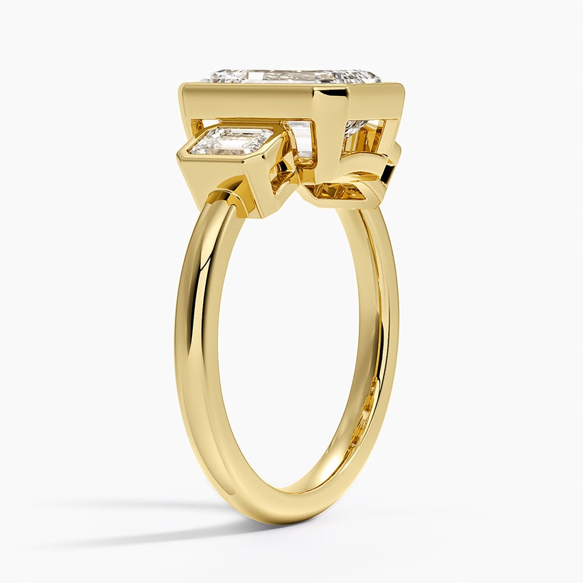 Rhiannon Bezel Three Stone Diamond Ring