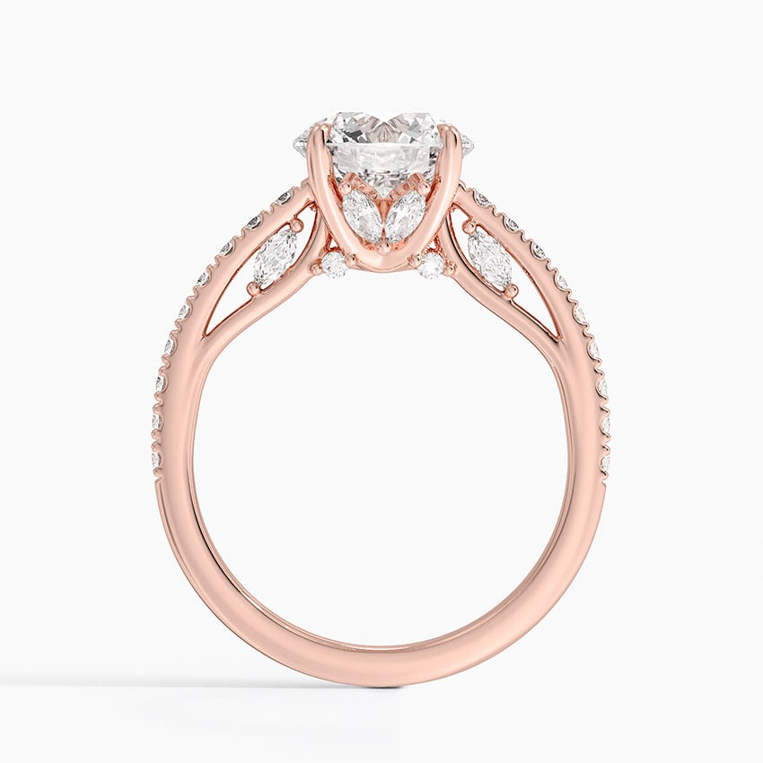 14K Rose Gold Secret Garden Adorned Gallery Diamond Ring (1/2 ct. tw.)