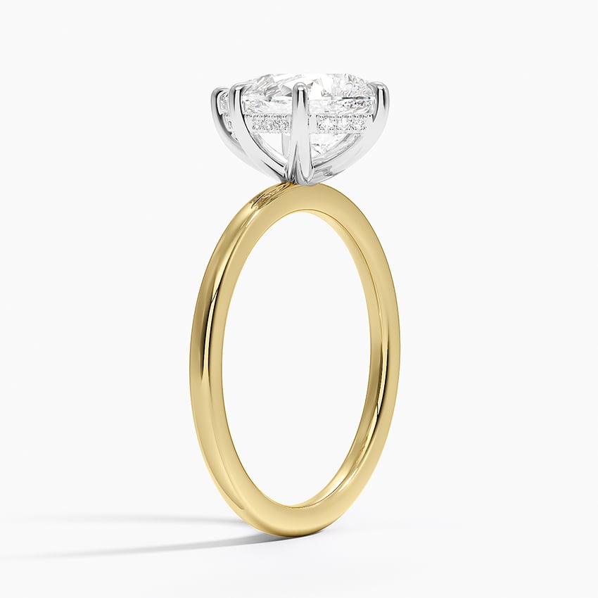 Platinum Adorned Mixed Metal Diamond Ring