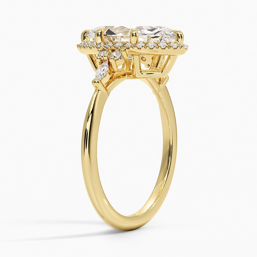 18K Yellow Gold Nadia Halo Diamond Ring (1/4 ct. tw.)