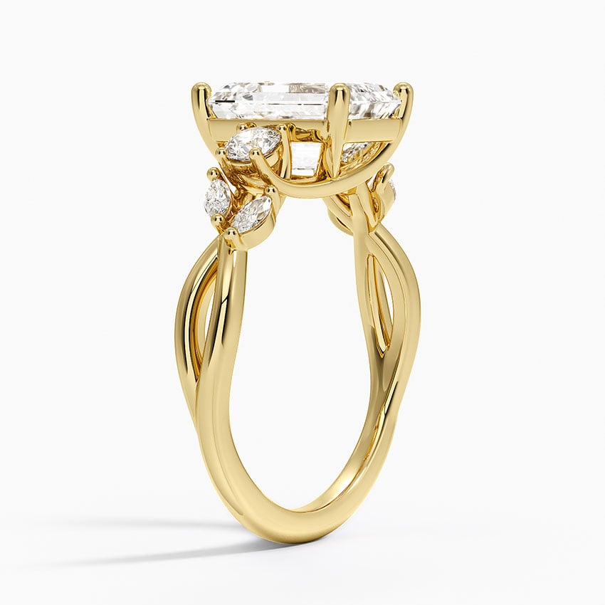 18K Yellow Gold Willow Three Stone Diamond Ring (1/3 ct. tw.)
