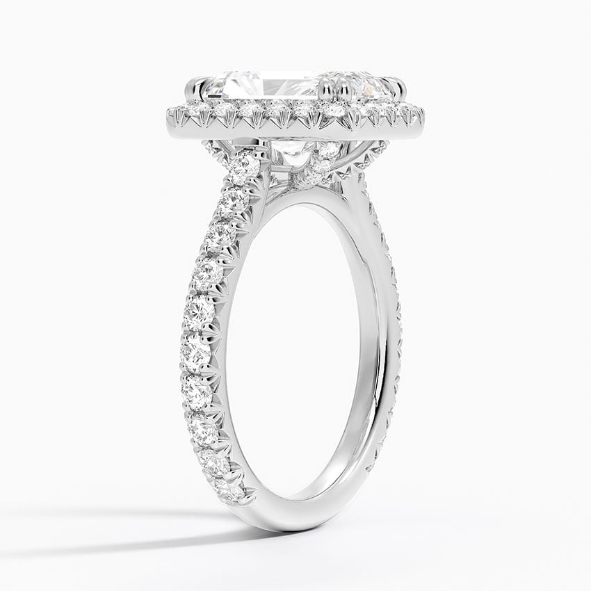 18K White Gold Luxe Sienna Halo Diamond Ring (3/4 ct. tw.)