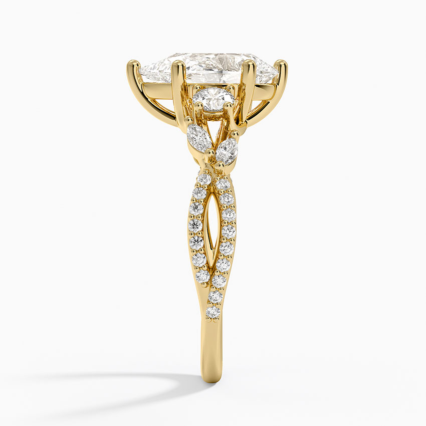 18K Yellow Gold Luxe Willow Three Stone Diamond Ring (1/2 ct. tw.)
