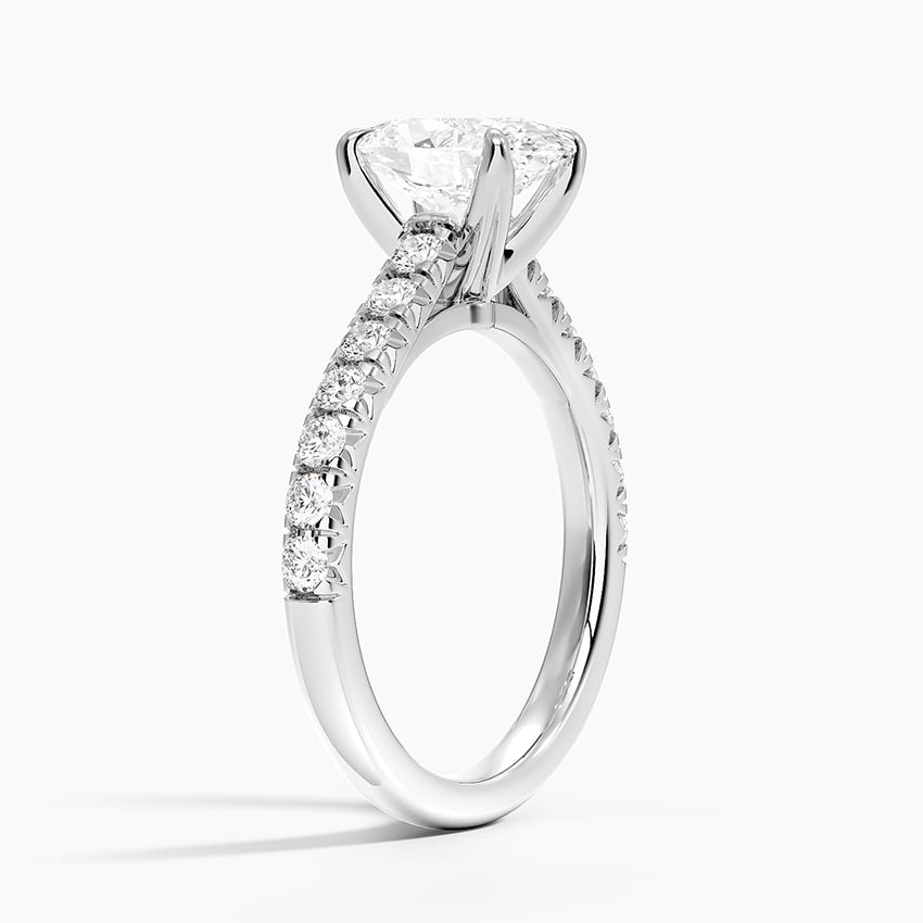 French Pavé Engagement Ring