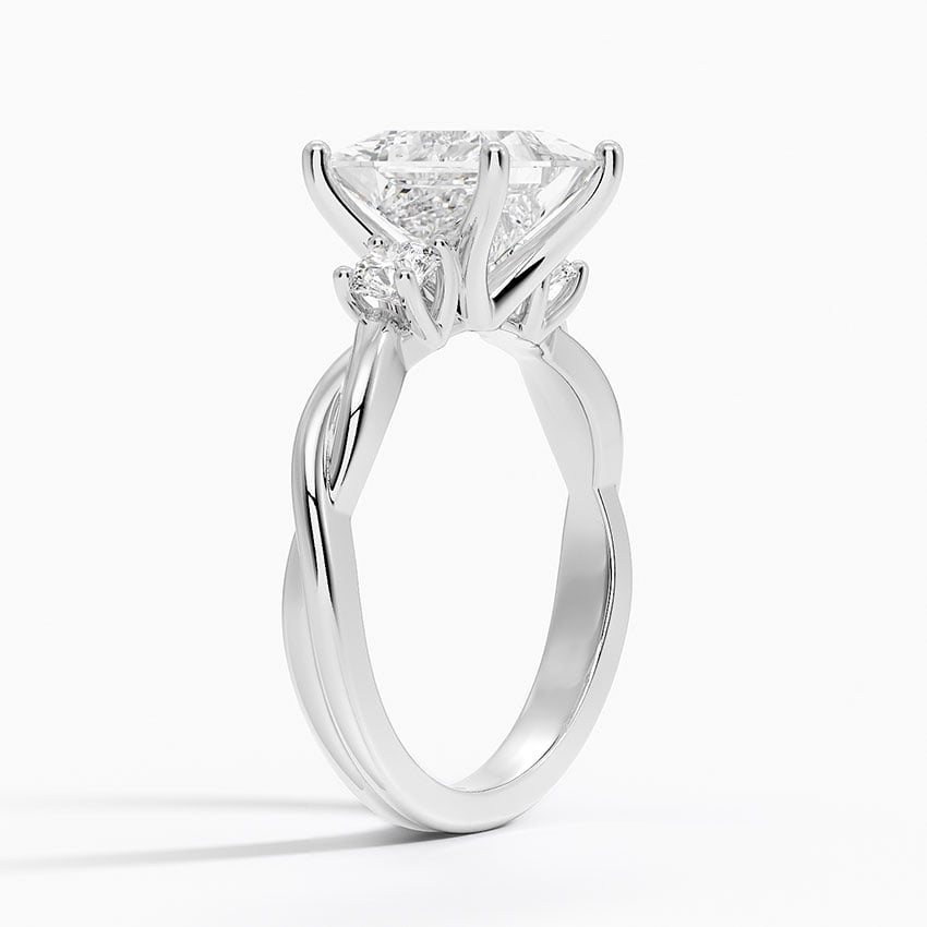 Twisted Vine Three Stone Diamond Ring