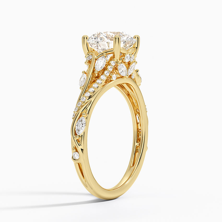 18K Yellow Gold Begonia Vine Diamond Ring (1/2 ct. tw.)