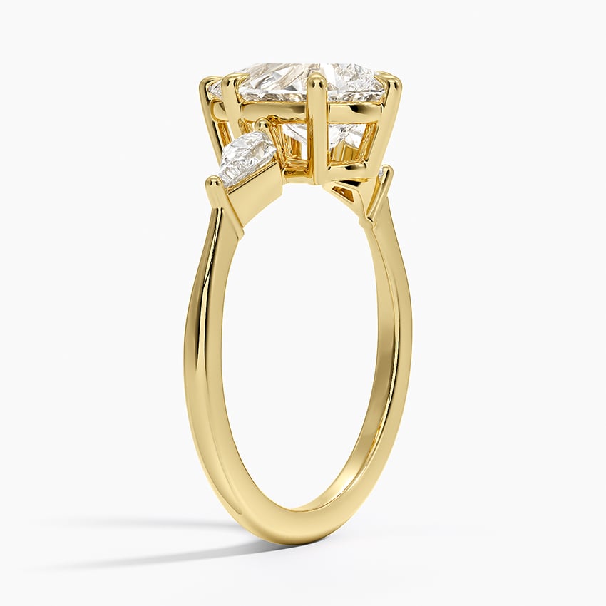 Luxe Cometa Three Stone Diamond Ring - Brilliant Earth